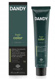 Dandy Toner Krem Koloryzujący CIEMNY SIWY dla Mężczyzn Odsiwiacz, Farba na Siwe Włosy 60ml