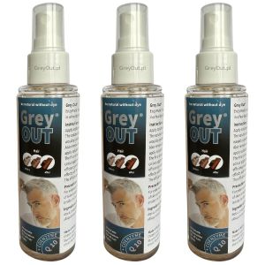 Zestaw Grey Out +Q10 Skuteczny Odsiwiacz Przywraca Kolor Siwym Włosów GreyOut 3x125ml