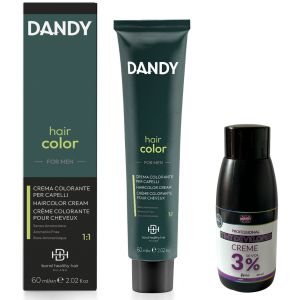 Dandy Toner Cover ŚREDNI BRĄZ Koloryzujący dla Mężczyzn Odsiwiacz, Farba na Siwe Włosy 60ml ZESTAW