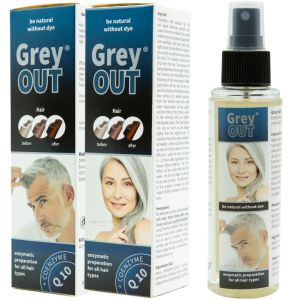 Grey Out +Q10 Enzymatyczny Odsiwiacz Przywraca Naturalny Kolor Siwym Włosom GreyOut 125ml